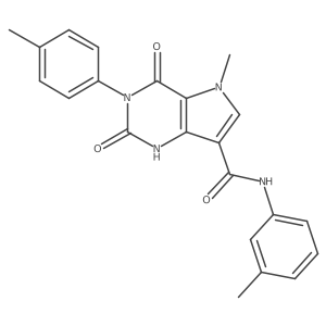 5-methyl-N-(3-methylphenyl)-3-(4-methylphenyl)-2,4-dioxo-1H,2H,3H,4H,5H-pyrrolo[3,2-d]pyrimidine-7-carboxamide Structure