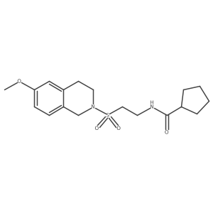 N-(2-((6-methoxy-3,4-dihydroisoquinolin-2(1H)-yl)sulfonyl)ethyl)cyclopentanecarboxamide结构式