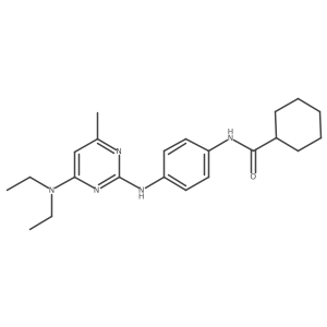 N-(4-{[4-(diethylamino)-6-methylpyrimidin-2-yl]amino}phenyl)cyclohexanecarboxamide结构式