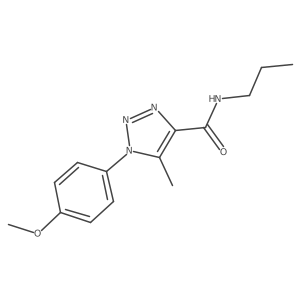 1-(4-methoxyphenyl)-5-methyl-N-propyl-1H-1,2,3-triazole-4-carboxamide结构式