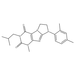 8-(2,4-dimethylphenyl)-3-isobutyl-1-methyl-7,8-dihydro-1H-imidazo[2,1-f]purine-2,4(3H,6H)-dione Structure