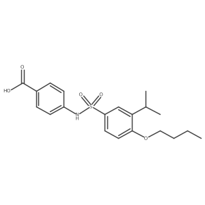 4-[4-Butoxy-3-(propan-2-yl)benzenesulfonamido]benzoic acid结构式