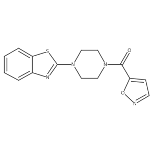 (4-(Benzo[d]thiazol-2-yl)piperazin-1-yl)(isoxazol-5-yl)methanone Structure
