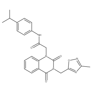 N-(4-isopropylphenyl)-2-(3-((3-methyl-1,2,4-oxadiazol-5-yl)methyl)-2,4-dioxo-3,4-dihydroquinazolin-1(2H)-yl)acetamide结构式