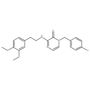 1-[(4-Chlorophenyl)methyl]-3-{[2-(3,4-dimethoxyphenyl)ethyl]amino}-1,2-dihydropyrazin-2-one结构式