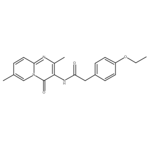 N-(2,7-dimethyl-4-oxo-4H-pyrido[1,2-a]pyrimidin-3-yl)-2-(4-ethoxyphenyl)acetamide结构式