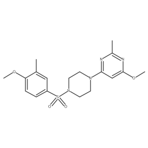 4-Methoxy-6-(4-((4-methoxy-3-methylphenyl)sulfonyl)piperazin-1-yl)-2-methylpyrimidine Structure
