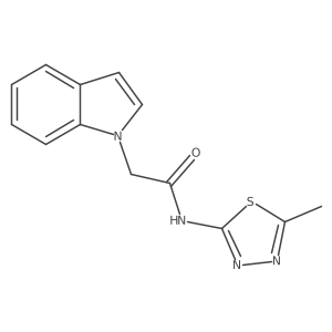 2-(1H-indol-1-yl)-N-(5-methyl-1,3,4-thiadiazol-2-yl)acetamide Structure
