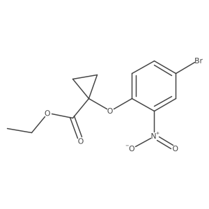 1-(4-Bromo-2-nitro-phenoxy)-cyclopropanecarboxylic acid ethyl ester结构式