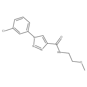 1-(3-chlorophenyl)-N-(2-methoxyethyl)-1H-1,2,3-triazole-4-carboxamide结构式