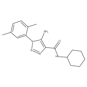 5-amino-N-cyclohexyl-1-(2,5-dimethylphenyl)-1H-1,2,3-triazole-4-carboxamide结构式