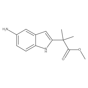 methyl 2-(5-amino-1H-indol-2-yl)-2-methylpropanoate结构式