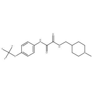 N1-((1-methylpiperidin-4-yl)methyl)-N2-(4-(trifluoromethoxy)phenyl)oxalamide结构式