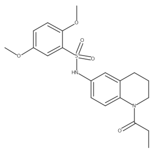 2,5-dimethoxy-N-(1-propionyl-1,2,3,4-tetrahydroquinolin-6-yl)benzenesulfonamide Structure