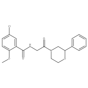 5-chloro-2-methoxy-N-(2-oxo-2-(2-phenylmorpholino)ethyl)benzamide结构式