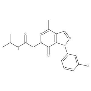 2-(1-(3-chlorophenyl)-4-methyl-7-oxo-1H-pyrazolo[3,4-d]pyridazin-6(7H)-yl)-N-isopropylacetamide结构式