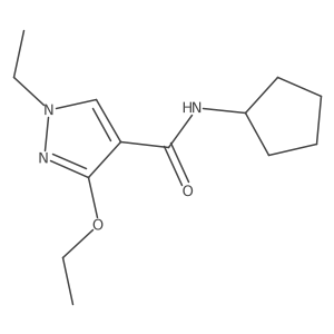 N-cyclopentyl-3-ethoxy-1-ethyl-1H-pyrazole-4-carboxamide结构式
