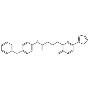 4-(3-(furan-2-yl)-6-oxopyridazin-1(6H)-yl)-N-(4-phenoxyphenyl)butanamide结构式