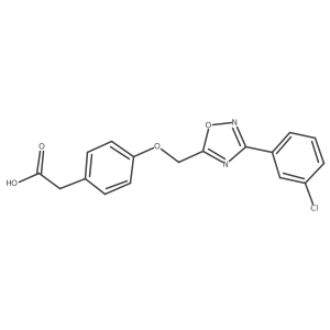 2-(4-{[3-(3-Chlorophenyl)-1,2,4-oxadiazol-5-yl]methoxy}phenyl)acetic acid结构式