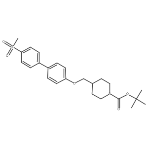 1,1-Dimethylethyl 4-({[4'-(methylsulfonyl)-4-biphenylyl]oxy}methyl)-1-piperidinecarboxylate Structure
