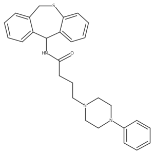 N-(6,11-Dihydrodibenzo[b,e]thiepin-11-yl)-4-phenyl-1-piperazinebutanamide结构式