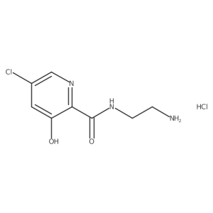 N-(2-aminoethyl)-3-hydroxy-5-chloropyridine-2-carboxamide hydrochloride结构式