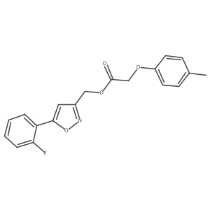 (5-(2-Fluorophenyl)isoxazol-3-yl)methyl 2-(p-tolyloxy)acetate结构式