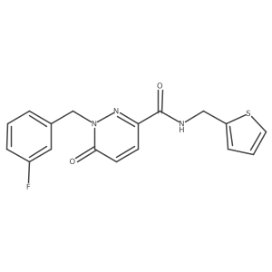 1-(3-fluorobenzyl)-6-oxo-N-(thiophen-2-ylmethyl)-1,6-dihydropyridazine-3-carboxamide结构式