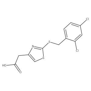 2-(2-((2,4-Dichlorobenzyl)thio)thiazol-4-yl)acetic acid结构式