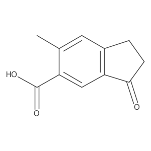 6-Methyl-3-oxo-2,3-dihydro-1H-indene-5-carboxylic acid结构式