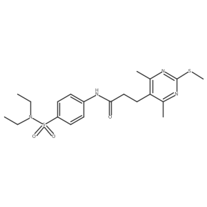 N-[4-(diethylsulfamoyl)phenyl]-3-(4,6-dimethyl-2-methylsulfanylpyrimidin-5-yl)propanamide Structure