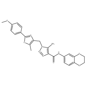 5-amino-N-(2,3-dihydro-1,4-benzodioxin-6-yl)-1-{[2-(4-methoxyphenyl)-5-methyl-1,3-oxazol-4-yl]methyl}-1H-1,2,3-triazole-4-carboxamide结构式