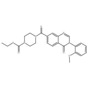 CCOC(=O)N1CCN(C(=O)c2ccc3c(=O)n(-c4ccccc4OC)cnc3c2)CC1结构式