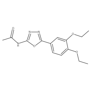 N-[5-(3,4-diethoxyphenyl)-1,3,4-oxadiazol-2-yl]acetamide结构式