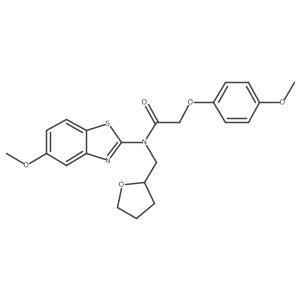 N-(5-Methoxy-2-benzothiazolyl)-2-(4-methoxyphenoxy)-N-[(tetrahydro-2-furanyl)methyl]acetamide Structure