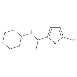 N-[1-(5-Bromothiophen-2-yl)ethyl]cyclohexanamine结构式