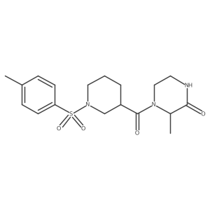 3-Methyl-4-(1-tosylpiperidine-3-carbonyl)piperazin-2-one结构式