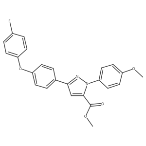 Methyl 3-(4-(4-fluorophenoxy)phenyl)-1-(4-methoxyphenyl)-1H-pyrazole-5-carboxylate Structure