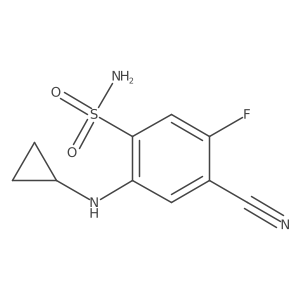 4-Cyano-2-(cyclopropylamino)-5-fluorobenzenesulfonamide Structure