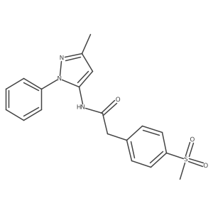 N-(3-methyl-1-phenyl-1H-pyrazol-5-yl)-2-(4-(methylsulfonyl)phenyl)acetamide结构式