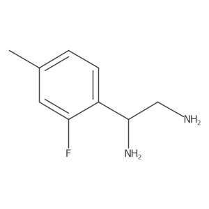 (1R)-1-(2-Fluoro-4-methylphenyl)ethane-1,2-diamine Structure