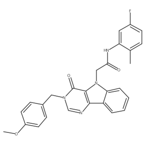 N-(5-fluoro-2-methylphenyl)-2-(3-(4-methoxybenzyl)-4-oxo-3H-pyrimido[5,4-b]indol-5(4H)-yl)acetamide Structure