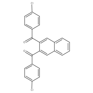 Naphthalene-2,3-diylbis[(4-chlorophenyl)methanone]结构式
