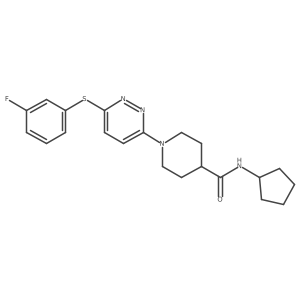 N-cyclopentyl-1-(6-((3-fluorophenyl)thio)pyridazin-3-yl)piperidine-4-carboxamide Structure