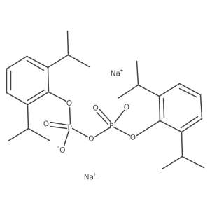 Diphosphoric acid, P,P'-bis[2,6-bis(1-methylethyl)phenyl] ester, sodium salt (1:2)结构式
