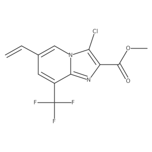 Methyl 3-chloro-6-ethenyl-8-(trifluoromethyl)imidazo[1,2-a]pyridine-2-carboxylate结构式