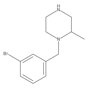 1-[(3-Bromophenyl)methyl]-2-methylpiperazine结构式