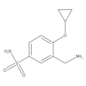 3-(Aminomethyl)-4-cyclopropoxybenzenesulfonamide Structure