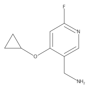 (4-Cyclopropoxy-6-fluoropyridin-3-YL)methanamine Structure