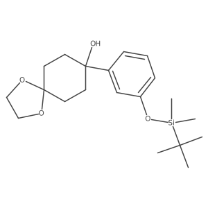 8-[3-[Tert-butyl(dimethyl)silyl]oxyphenyl]-1,4-dioxaspiro[4.5]decan-8-ol Structure